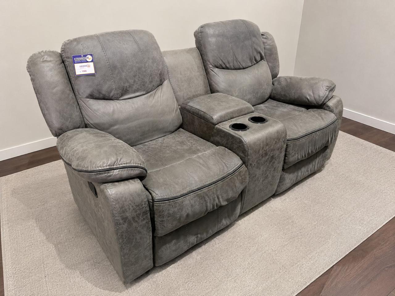 Grey 2 seat recliner