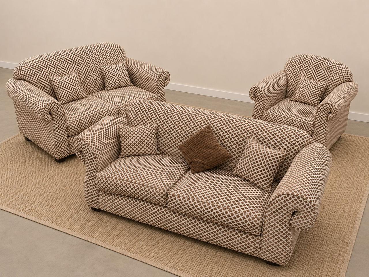 3 Piece Lounge Set (Light Brown)