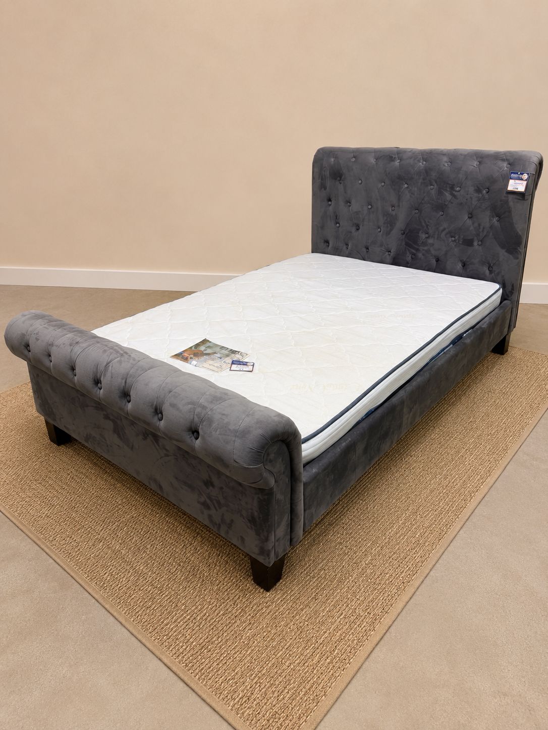 137cm Headboard Dark Grey